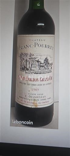 Bordéus Saint-Émilion Grand Cru Franc-Pourret 1989