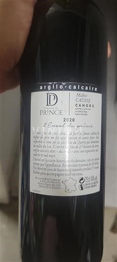 Jihozápad Cahors Domaine Prince l'Envol du Prince 2020
