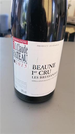 Vin Rouge sec Les Bressandes J. Claude Rateau 2015 France Bourgogne AOC Premier Cru