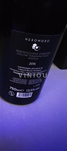 Abruzzo Montepulciano d'Abruzzo Colline Teramane Fattoria Bruno Nicodemi Neromoro 2015