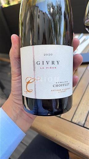 Bourgogne Givry Domaine Chofflet La Pièce 2020