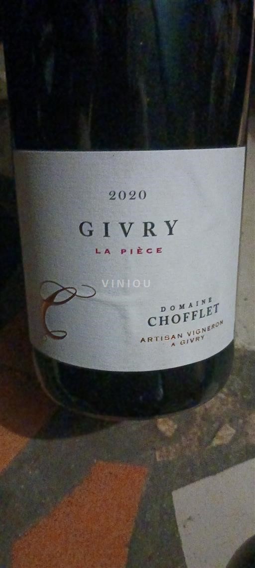 Burgundi Givry Domaine Chofflet La Pièce 2020