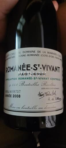 Burgund Romanée-Saint-Vivant Grand Cru Domaine La Romanée-Conti Marey-Monge 2008