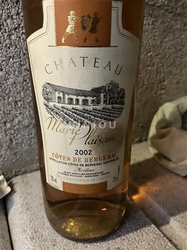 Sud-Ovest Côtes-de-bergerac Château Marie Plaisance 2002