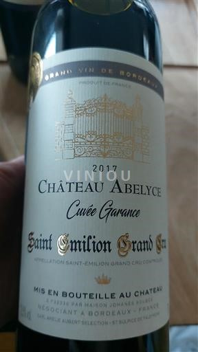 Bordeaux Saint-Émilion Grand Cru Grand Cru Château Abelyce Garance 2017