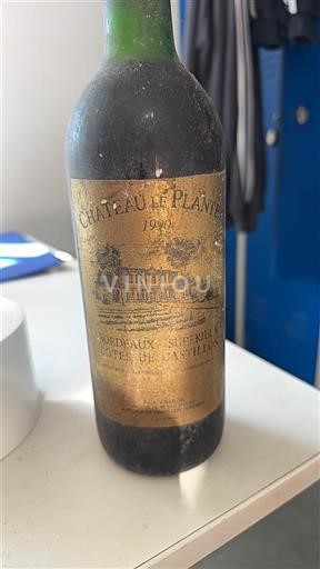 Vin Rouge sec Château Le Plantey 1990 France Bordeaux Bordeaux supérieur AOC