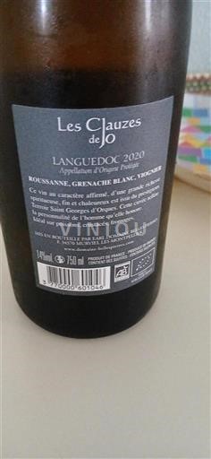 Languedoque Languedoc Les Clauzes de Jo 2020