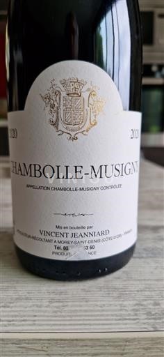 Burgundi Chambolle-Musigny Vincent Jeanniard 2020