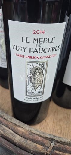 Bordeaux Saint-Émilion Grand Cru Peby Faugeres Le Merle 2014