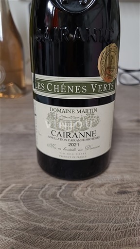 Thung lũng Rhône Cairanne Domaine Martin Les Chênes Verts 2021