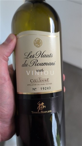 Roussillon Collioure Terres des Templiers Les Hauts du Roumani 2016