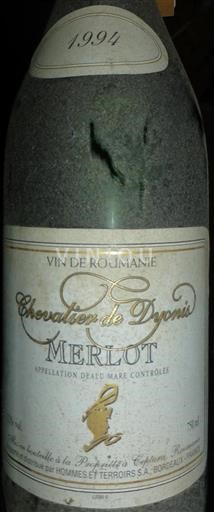 Roumanie Vin de masa Chevalier de Dyonis 1994
