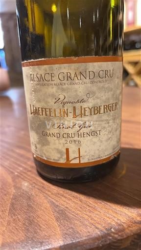 Alsácia Alsácia Grand Cru Grand Cru Vignoble Haeffelin-Heyberger Pinot Gris Grand Cru Hengst 2016