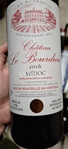 Bordeaux Médoc Château Le Bourdieu 2016