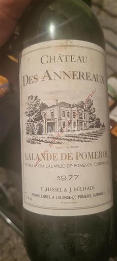 Bordeaux Lalande-de-Pomerol Château Des Annereaux 1977