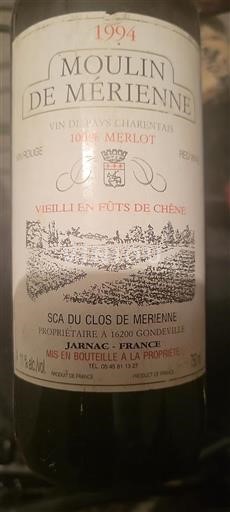 Southwest Côtes de Duras Moulin de Merrine 1994