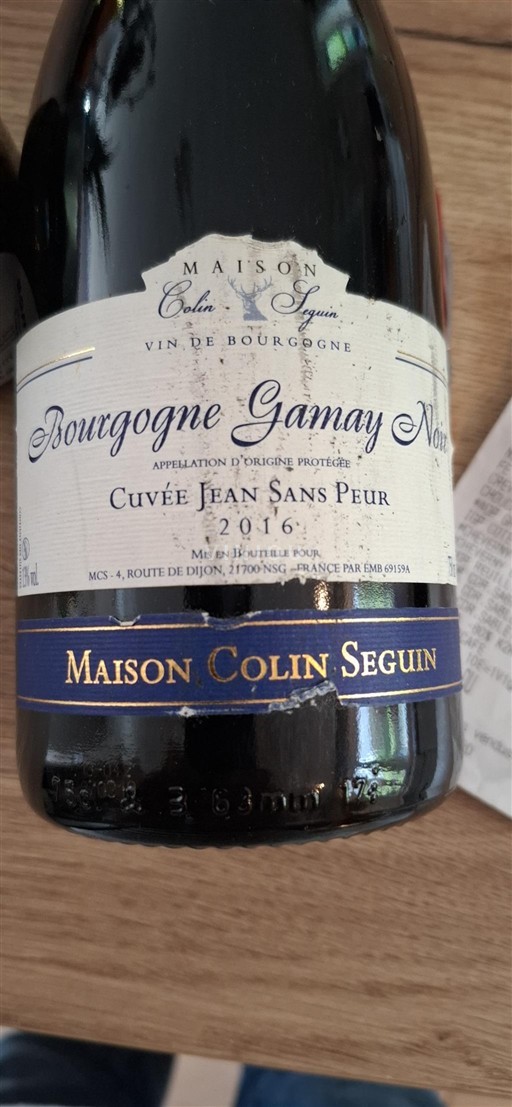 Bourgogne Maison Colin Seguin Jean Sans Peur 2016