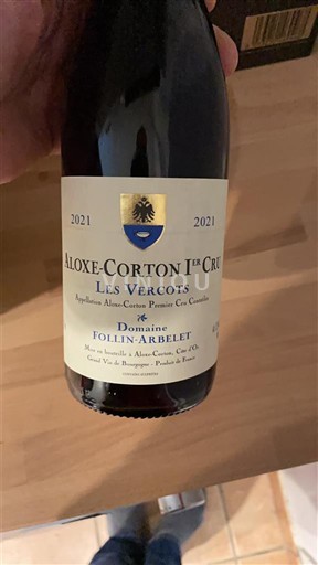 Burgundsko Aloxe-Corton Premier Cru Domaine Follin-Arbelet Les Vercots 2021