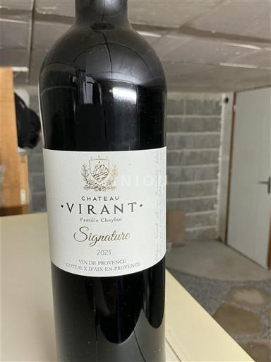 Vin Rouge sec Signature Château Virant 2021 France Provence Coteaux-d'aix-en-provence AOC
