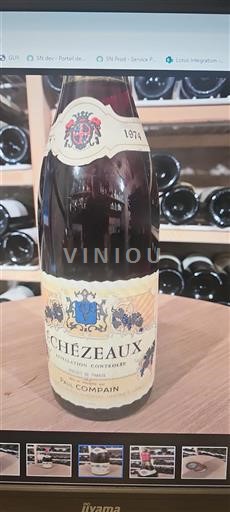 Burgundi Échézeaux Grand Cru Paul compain 1974