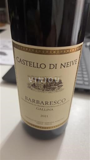 Piemonte Barbaresco Castello di Neive Gallina 2021