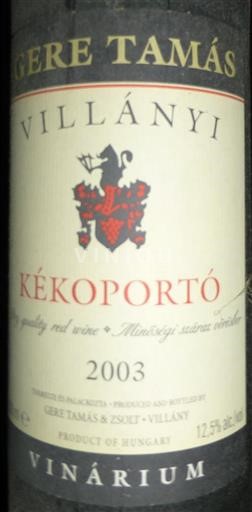 Badacsony Badacsonyi Kéknyelu Villanyi Kekoport 2003