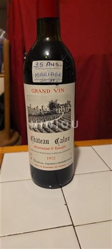 Bordeaux Montagne-saint-émilion Château Calon 1972