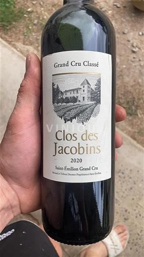 Burdeos Saint-Émilion Grand Cru Clos des Jacobins 2020