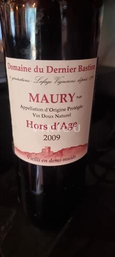 Roussillon Maury Domaine Dernier Bastion Hors d'Age 2009