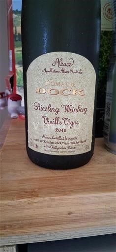Alsace Grand Cru Domaine Dock Riesling Weinberg Vieille Vigne 2010