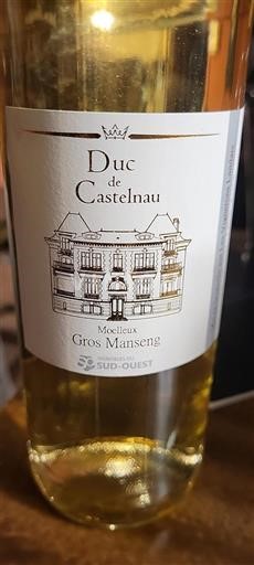 Sudoeste No especificado Duc de Castelnau Gros Manseng Sin añada