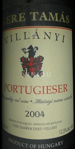Villány Niet gespecificeerd Villanyi Portugieser 2004