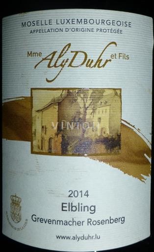 Luxemburgische Mosel Grevenmacher Elbling Grevenmacher Rosenberg 2014