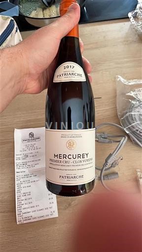 Burgundi Mercurey Premier Cru Patriarche Clos Voyens 2017