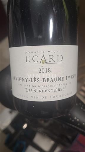 Borgoña Savigny-lès-Beaune Premier Cru Domaine Michel Ecard Les Serpentières 2018
