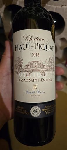Bordeaux Lussac-saint-émilion Château Haut-Piquat 2018