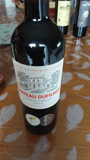 Burdeos Côtes-de-Bordeaux Château Dufilhot 2022