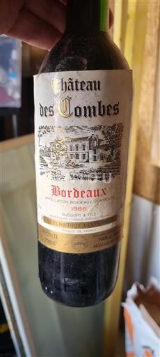 Bordeaux Château Des Combes 1986