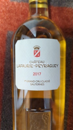 Bordeaux Sauternes Premier Grand Cru Classé Château Lafaurie-Peyraguey 2017