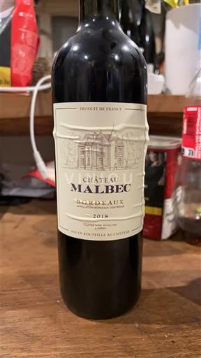 Bordeaux Château Malbec 2018