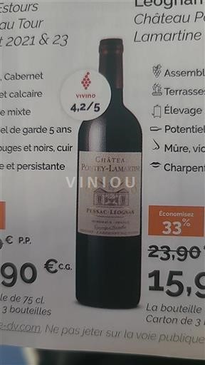 Bordeaux Pessac-Léognan Château Pontet-Lamartine 2020