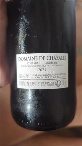 Alps and Rhodanian Region Coteaux de l'Ardèche Domaine Chazalis 2021