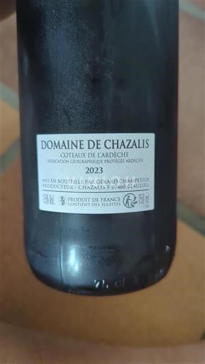 Alps and Rhodanian Region Coteaux de l'Ardèche Domaine Chazalis 2023