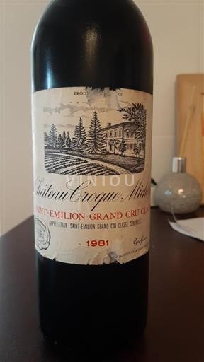 Burdeos Saint-Émilion Gran Cru Grand Cru Château Croque Michotte 1981