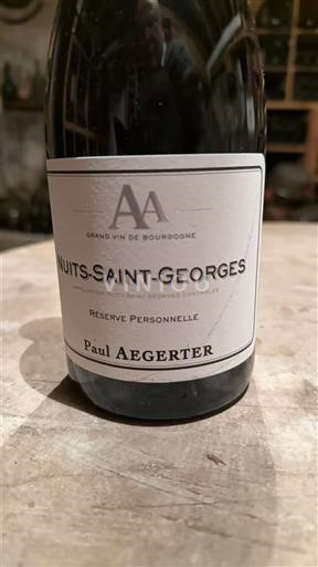 Burgundi Nuits-saint-georges Paul Aegerter Réserve Personnelle 2021