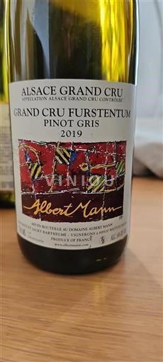 Alsace Alsace Grand Cru Grand Cru Albert Mann Grand Cru Furstentum Pinot Gris 2019
