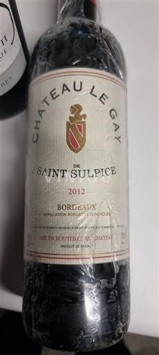 Bordeaux Château Le Gay de Saint Sulpice 2012
