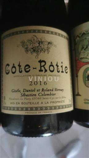 Rhône-dalen Côte-rôtie Gisèle, Daniel et Roland Vernay 2016