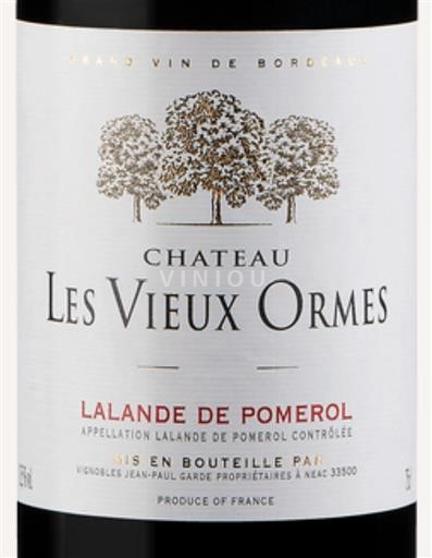 Bordeaux Lalande-de-Pomerol Château Les Vieux Ormes 2015