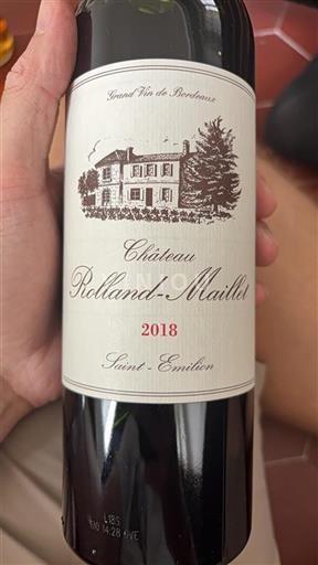 Burdeos Saint-Émilion Château Rolland-Maillet 2018